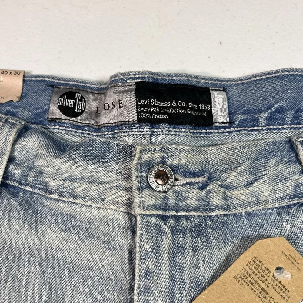 Nwt Levis SilverTab 40x30 Men's Loose 100% Cotton Tapered Leg Jeans READ MORE